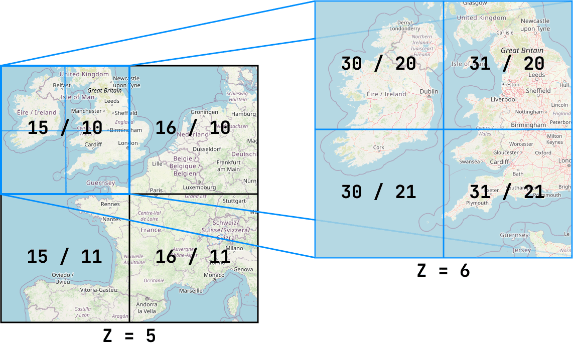 Hiérarchie des tuiles de carte